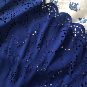 Adorable laser cut scallop top